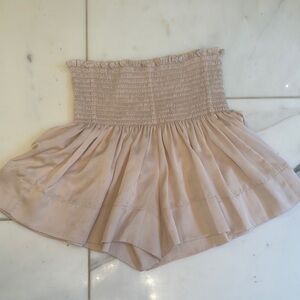 Koch Beige Smocked Skirt XS